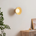 Aplique o foco de metal topo y vidrio blanco de 20 cm - Senka