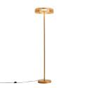 Lámpara de pie moderna dorada con vidrio ámbar LED de 165 cm - Riccardo