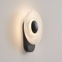 Aplique de pared negro con efecto halo esculpido LED 6W - Sorelli
