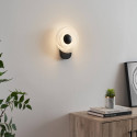 Aplique de pared negro con efecto halo esculpido LED 6W - Sorelli