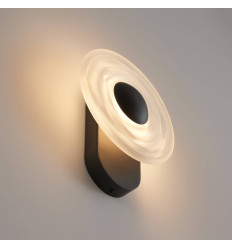 Aplique de pared negro con efecto halo esculpido LED 6W -... 2