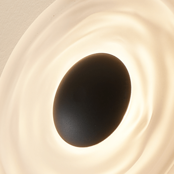 Aplique de pared negro con efecto halo...