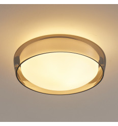 Plafón redondo contemporáneo de 30 cm vidrio ahumado IP44...