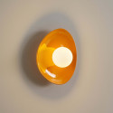 Aplique moderno de cerámica naranja y cristal blanco - Florélys