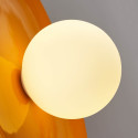 Aplique moderno de cerámica naranja y cristal blanco - Florélys