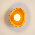 Aplique moderno de cerámica naranja y cristal blanco - Florélys