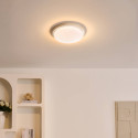 Plafón pequeño blanco de 30 cm en travertino natural LED 10 W - Malba