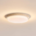 Plafón pequeño blanco de 30 cm en travertino natural LED 10 W - Malba