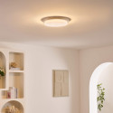 Plafón pequeño blanco de 30 cm en travertino natural LED 10 W - Malba