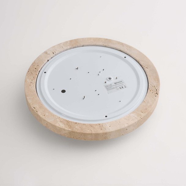 Plafón pequeño blanco de 30 cm en travertino...