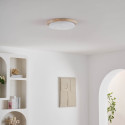 Plafón pequeño blanco de 30 cm en travertino natural LED 10 W - Malba