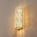 Aplique LED dorado con cristales de vidrio y reflejos refinados - Velario