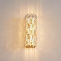 Aplique LED dorado con cristales de vidrio y reflejos refinados - Velario
