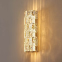 Aplique LED dorado con cristales de vidrio y reflejos refinados - Velario