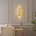 Aplique LED dorado con cristales de vidrio y reflejos refinados - Velario