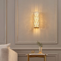 Aplique LED dorado con cristales de vidrio y reflejos refinados - Velario