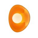 Aplique moderno de cerámica naranja y cristal blanco - Florélys