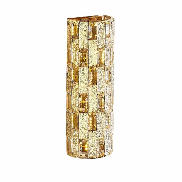 Aplique dorado de prestigio con vidrio de reflejos refinados - Velario