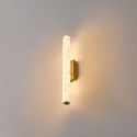 Aplique de pared alargado dorado LED de alabastro natural - Adriano