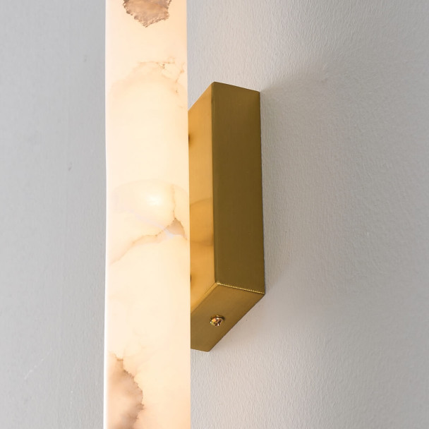 Aplique de pared alargado dorado LED de...