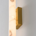 Aplique de pared alargado dorado LED de alabastro natural - Adriano