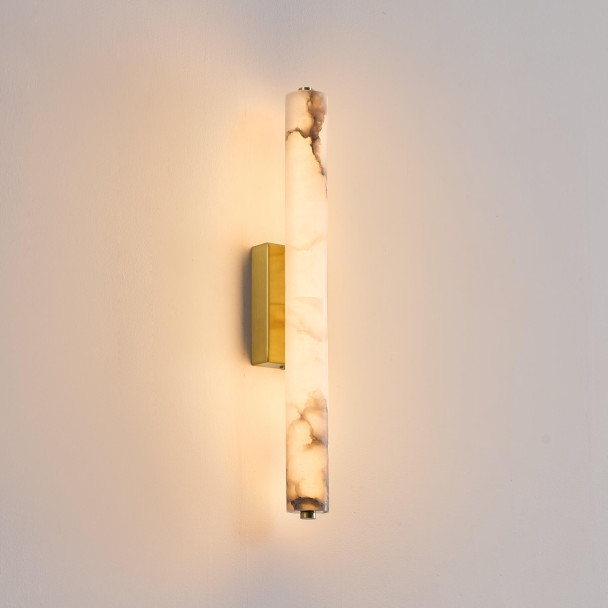 Aplique de pared alargado dorado LED de...