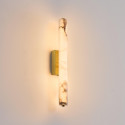 Aplique de pared alargado dorado LED de alabastro natural - Adriano