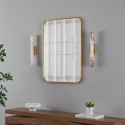 Aplique de pared alargado dorado LED de alabastro natural - Adriano