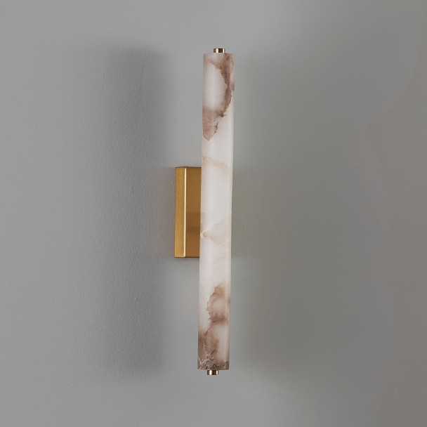 Aplique de pared alargado dorado LED de...