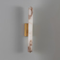 Aplique de pared alargado dorado LED de alabastro natural - Adriano