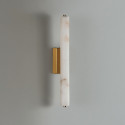 Aplique de pared alargado dorado LED de alabastro natural - Adriano