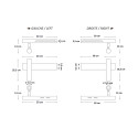 Juego de 2 apliques blancos para cabecero derecho e izquierdo - Lodvi