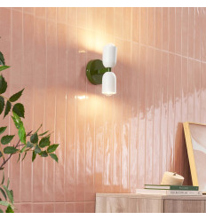 Aplique de color pop con doble cilindro verde y blanco -... 2