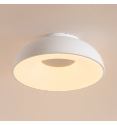 Plafón minimalista blanco LED regulable de 40 cm - Séline