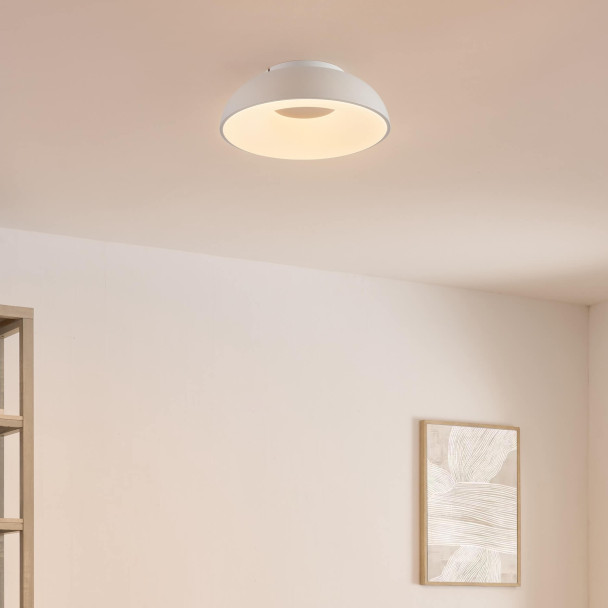 Plafón minimalista blanco LED regulable de 40...