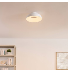 Plafón minimalista blanco LED regulable de 40 cm - Séline 2