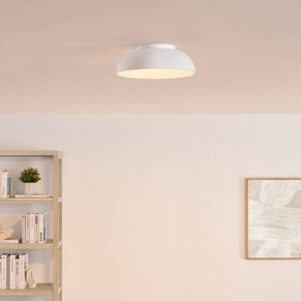 Plafón minimalista blanco LED regulable de 40...