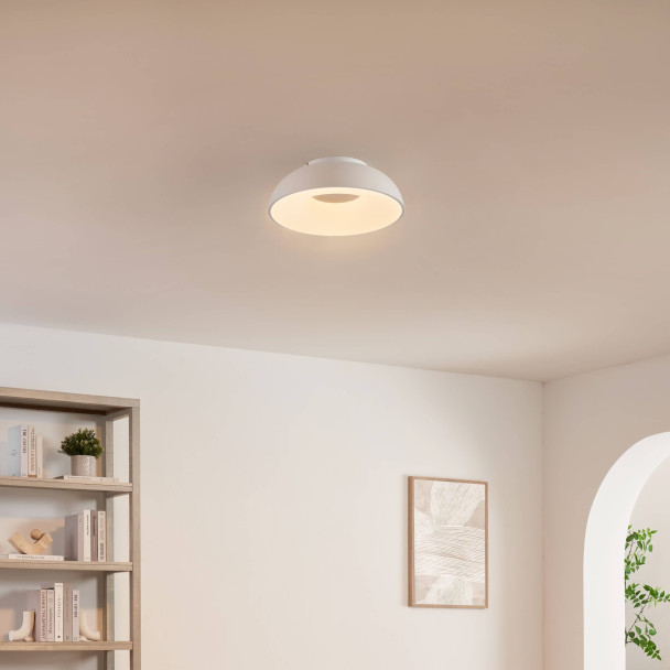 Plafón minimalista blanco LED regulable de 40...