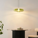 Lámpara LED colgante con disco de vidrio de color de 45 cm - Solvani