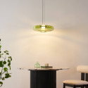 Lámpara LED colgante con disco de vidrio de color de 45 cm - Solvani