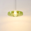 Lámpara LED colgante con disco de vidrio de color de 45 cm - Solvani