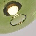 Lámpara LED colgante con disco de vidrio de color de 45 cm - Solvani