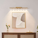 Aplique de pared dorado LED de diseño lineal de 70 cm - Vasilka