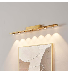 Aplique de pared dorado LED de diseño lineal de 70 cm -...