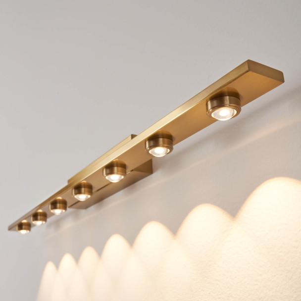 Aplique de pared dorado LED de diseño lineal de...