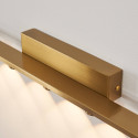 Aplique de pared dorado LED de diseño lineal de 70 cm - Vasilka