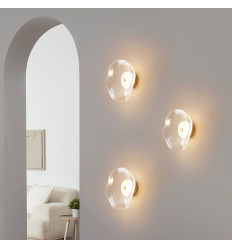 Aplique de pared con difusor de vidrio transparente 7W... 2