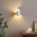 Pequeña lámpara ambiental con diseño trenzado blanco mate 25 cm - Dani