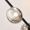 Lámpara de pie LED regulable de diseño ultramoderno en negro y cristal ahumado 160 cm - Rafaelli