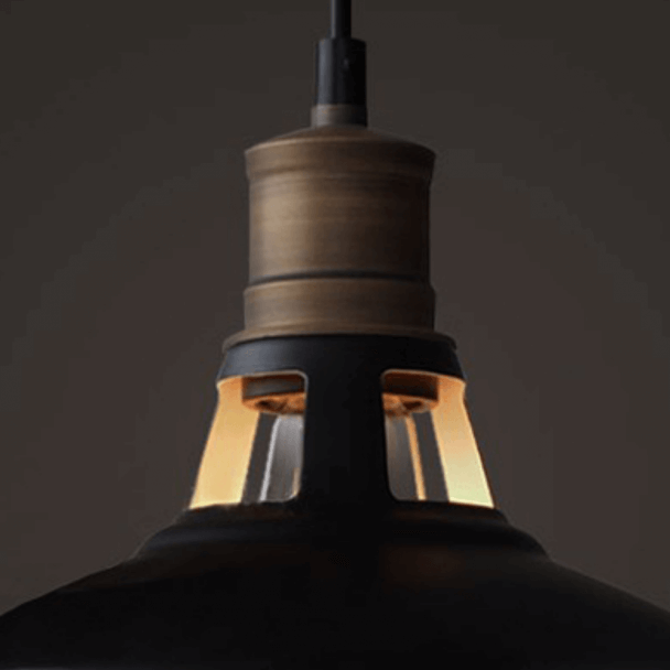 Suspension industrielle noire vintage - Aster